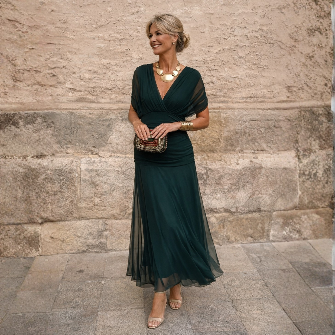 Vestido de hombros descubiertos Greta