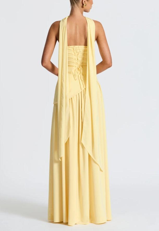 Vestido fluido con abertura Xóchitl