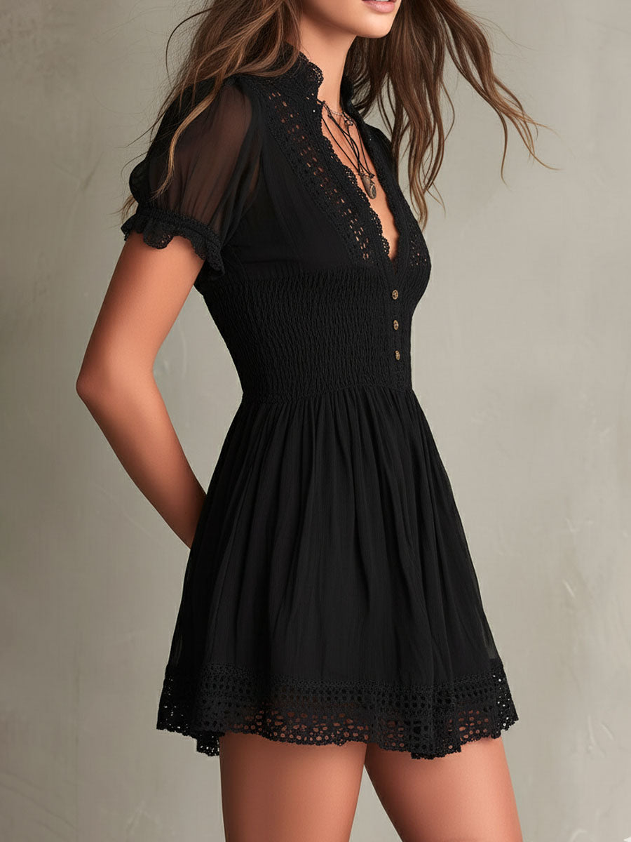 Vestido de encaje mini Ximena