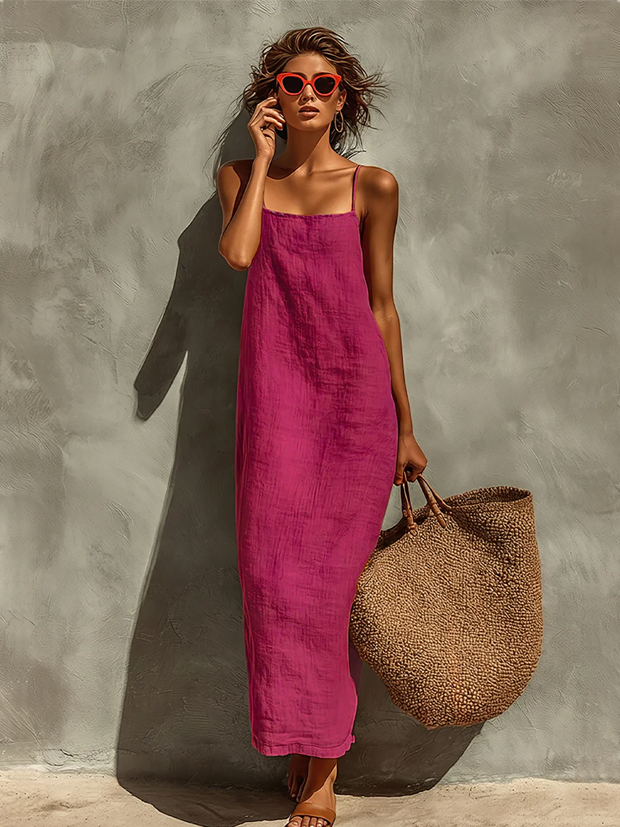 Vestido maxi de algodón boho Fernanda