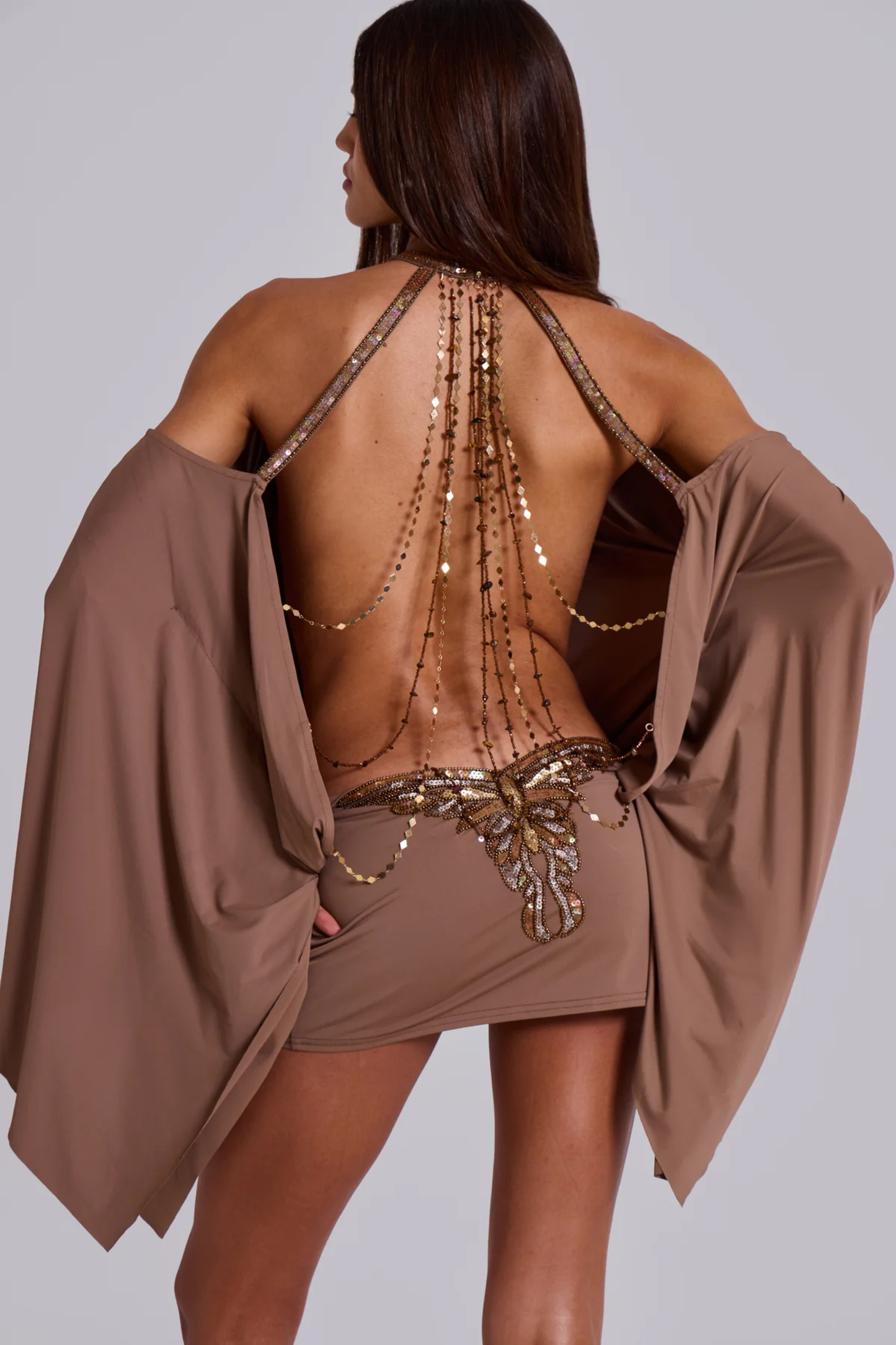 Vestido corto con espalda abierta Isabela