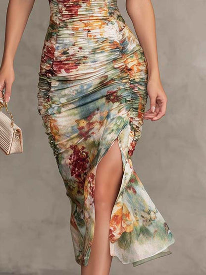 Vestido de cuello cuadrado Mariana