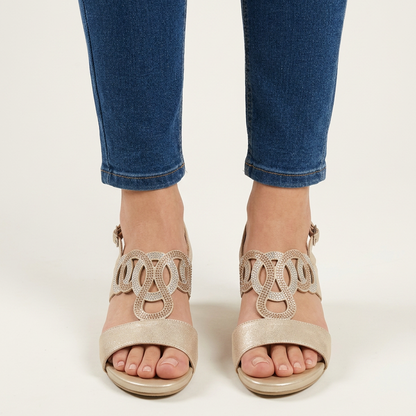 Gea — Sandalias cómodas con tacón para mujer