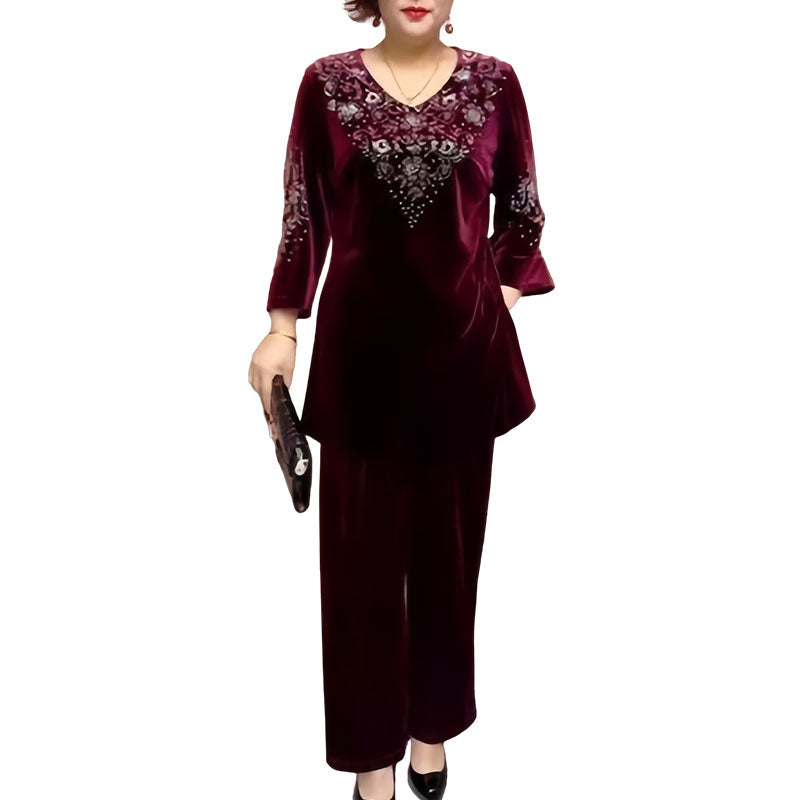Conjunto elegante de terciopelo Nayeli