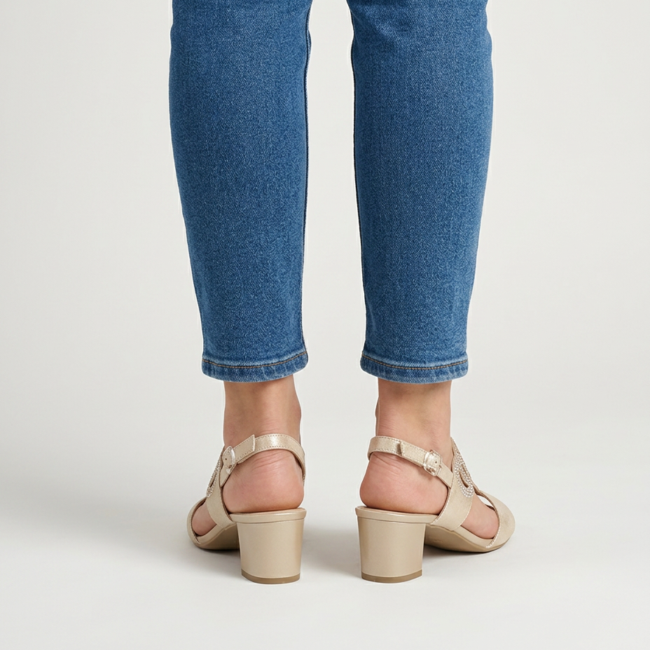 Gea — Sandalias cómodas con tacón para mujer