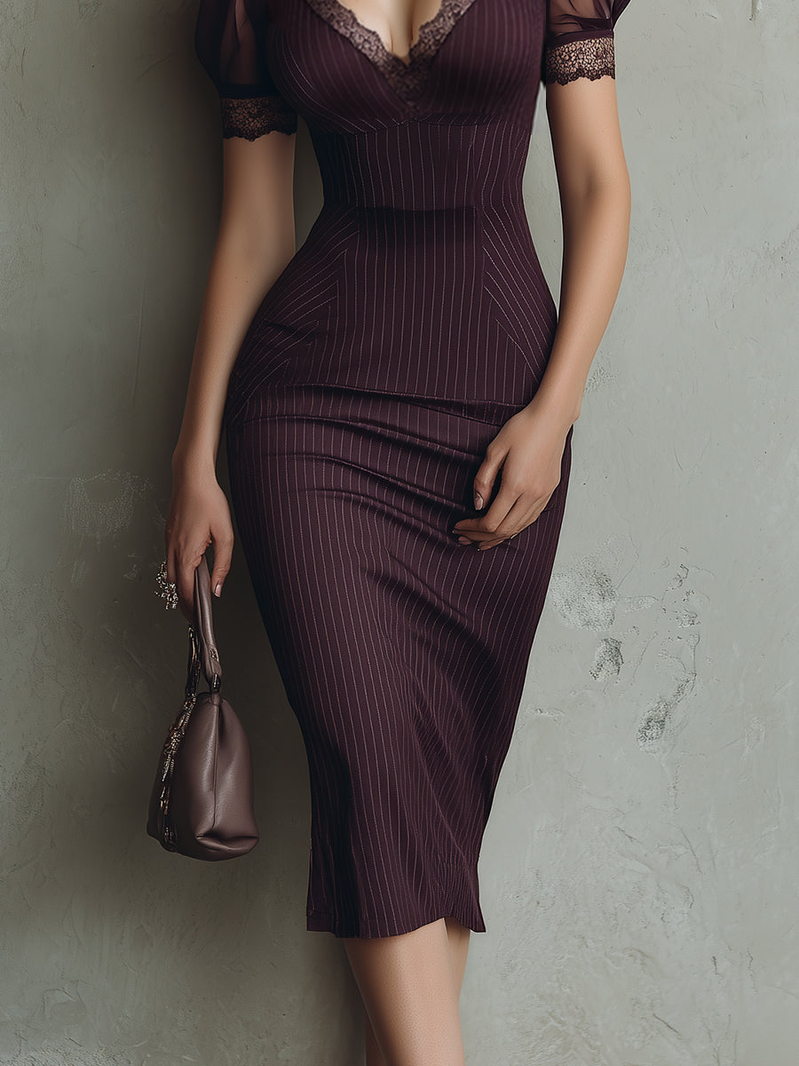 Vestido midi de rayas Andrea