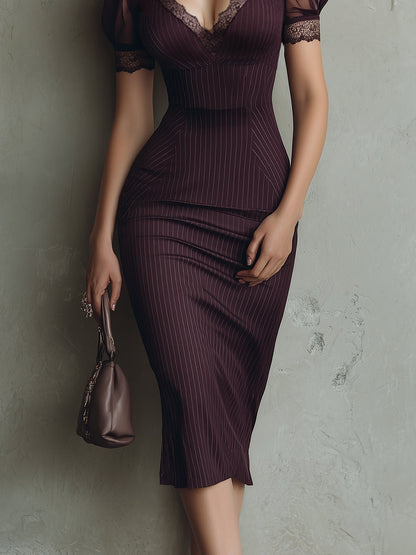 Vestido midi de rayas Andrea