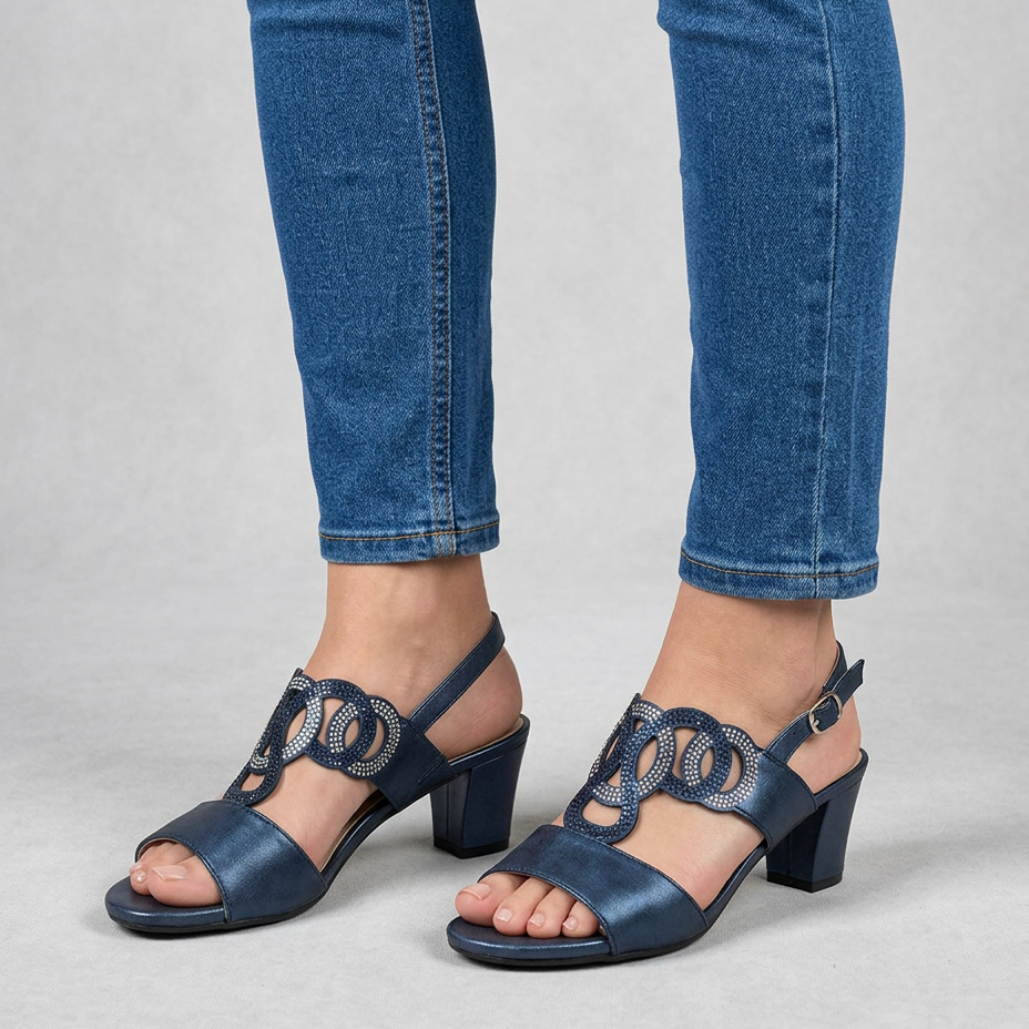 Gea — Sandalias cómodas con tacón para mujer