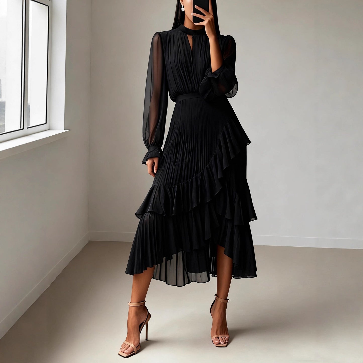Vestido plisado elegante Paloma