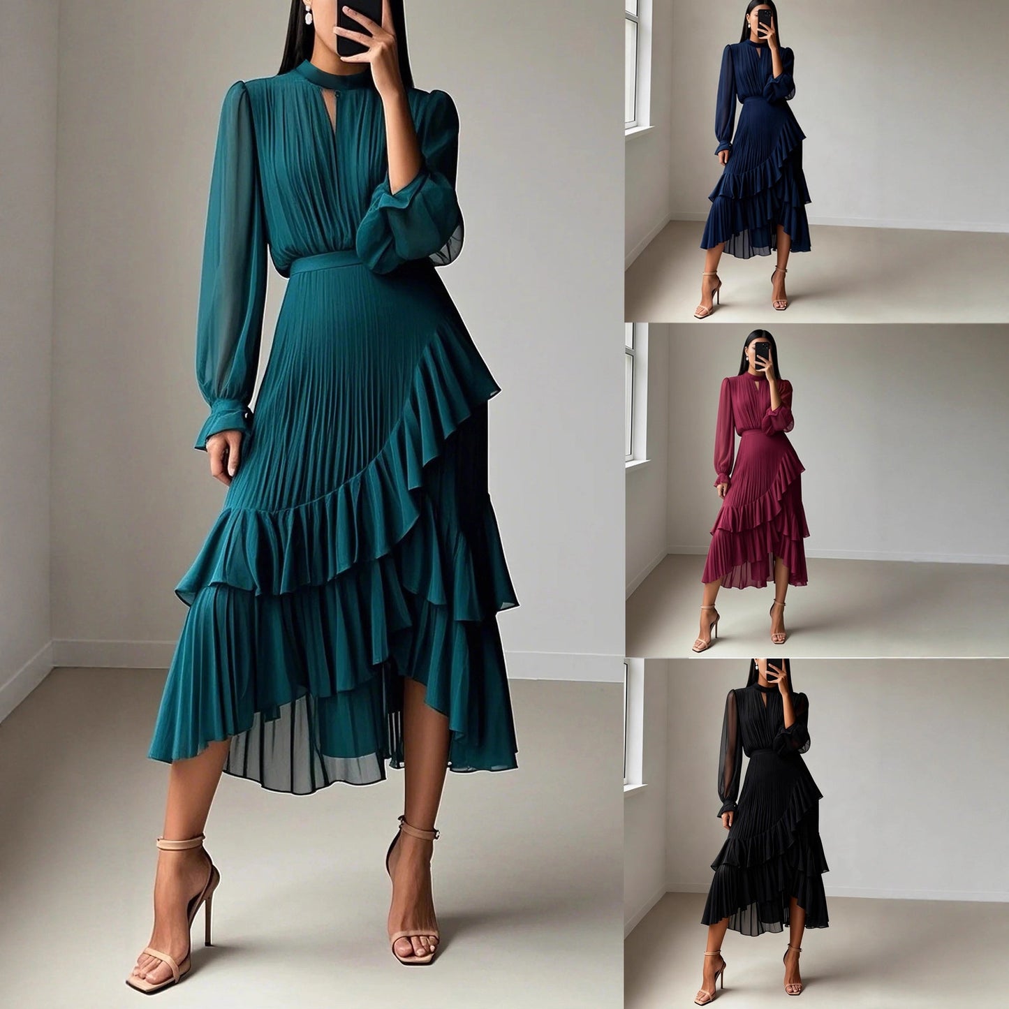 Vestido plisado elegante Paloma