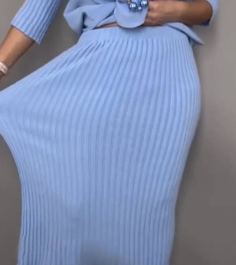 Conjunto de punto con falda midi Ivana