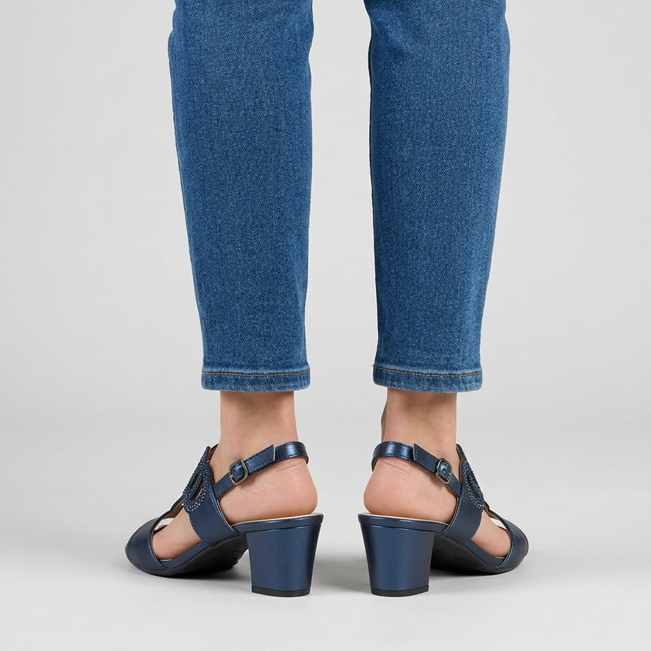 Gea — Sandalias cómodas con tacón para mujer