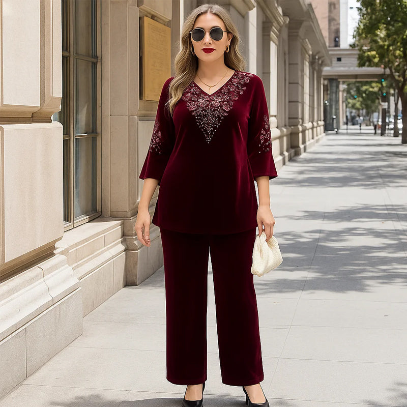 Conjunto elegante de terciopelo Nayeli