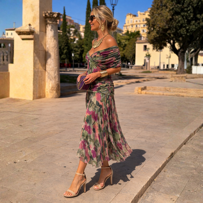 Vestido de hombros descubiertos Greta