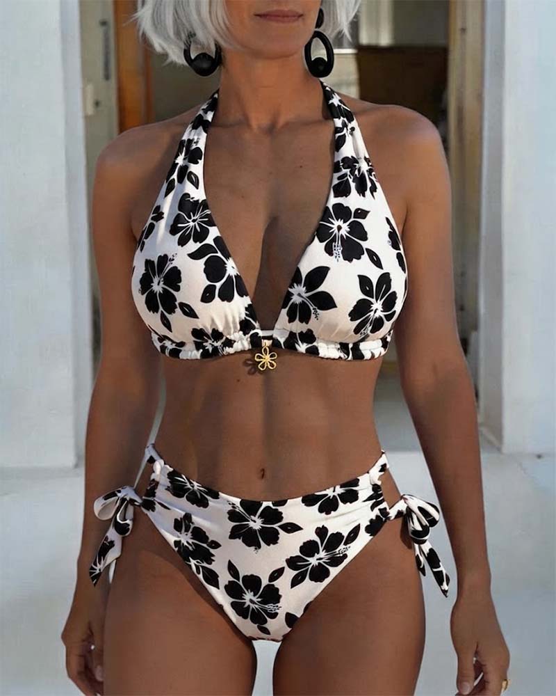 Bikini floral halter Verónica