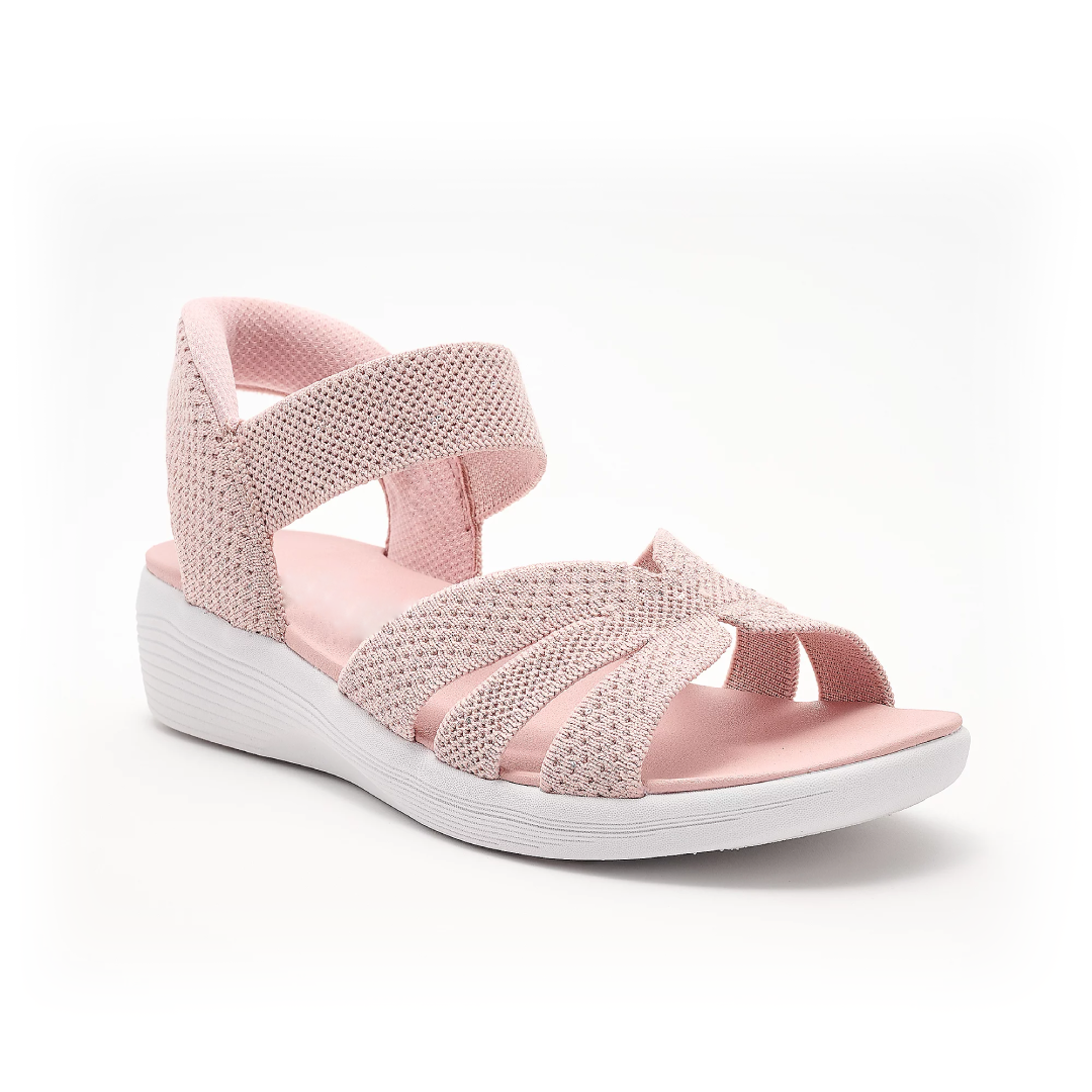 Sandalias de cuña tejidas con lentejuelas Valentina