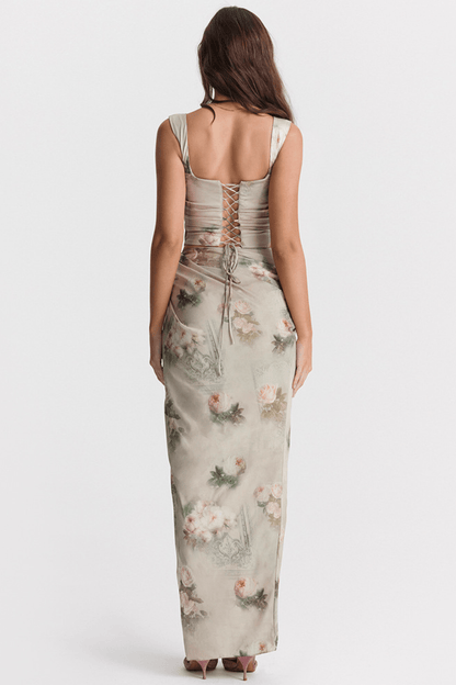 Vestido largo con corsé Verónica