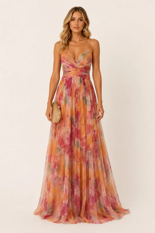 Vestido maxi floral Gisela