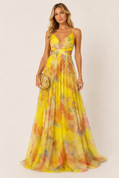 Vestido maxi floral Gisela