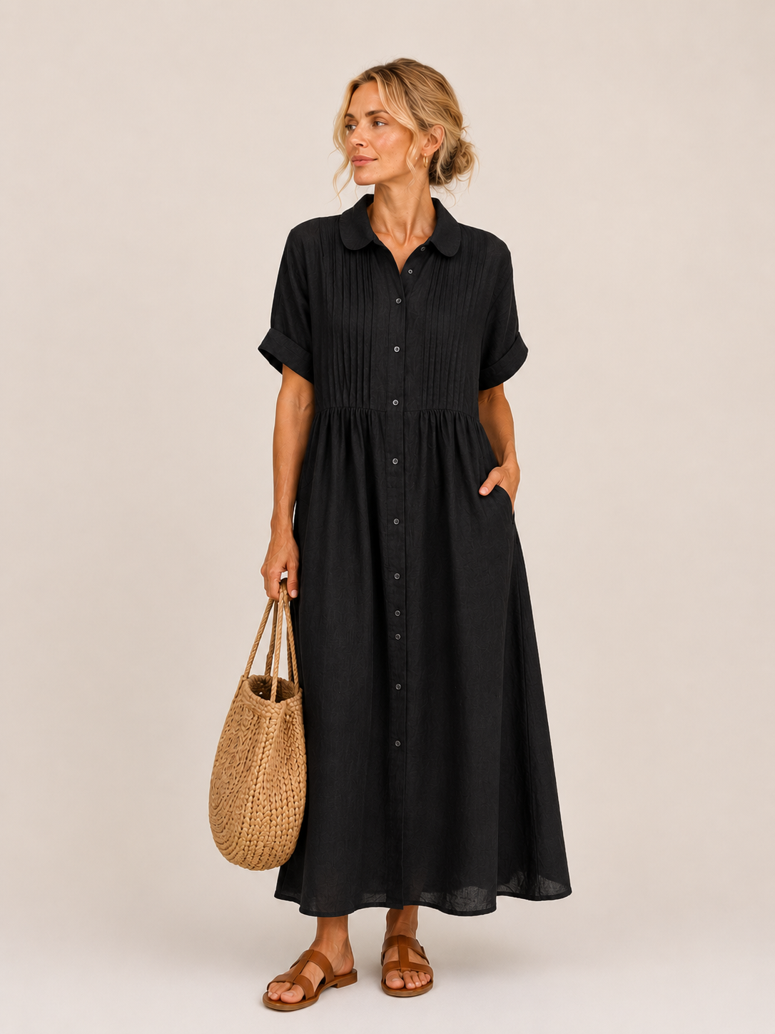 Vestido midi camisero Leticia