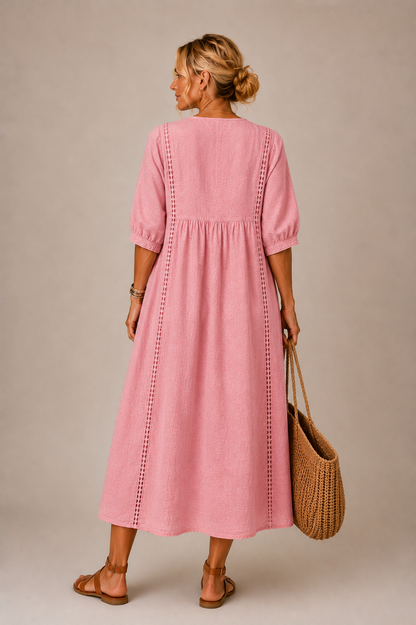 Vestido midi de lino Norma