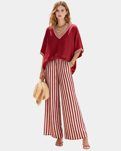 Conjunto de blusa y pantalón Celia