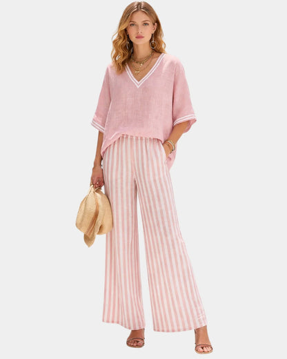 Conjunto de blusa y pantalón Celia