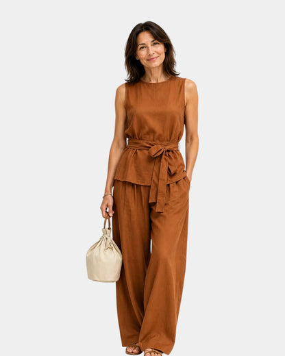 Conjunto de dos piezas con top sin mangas Mayte