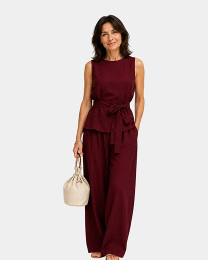 Conjunto de dos piezas con top sin mangas Mayte