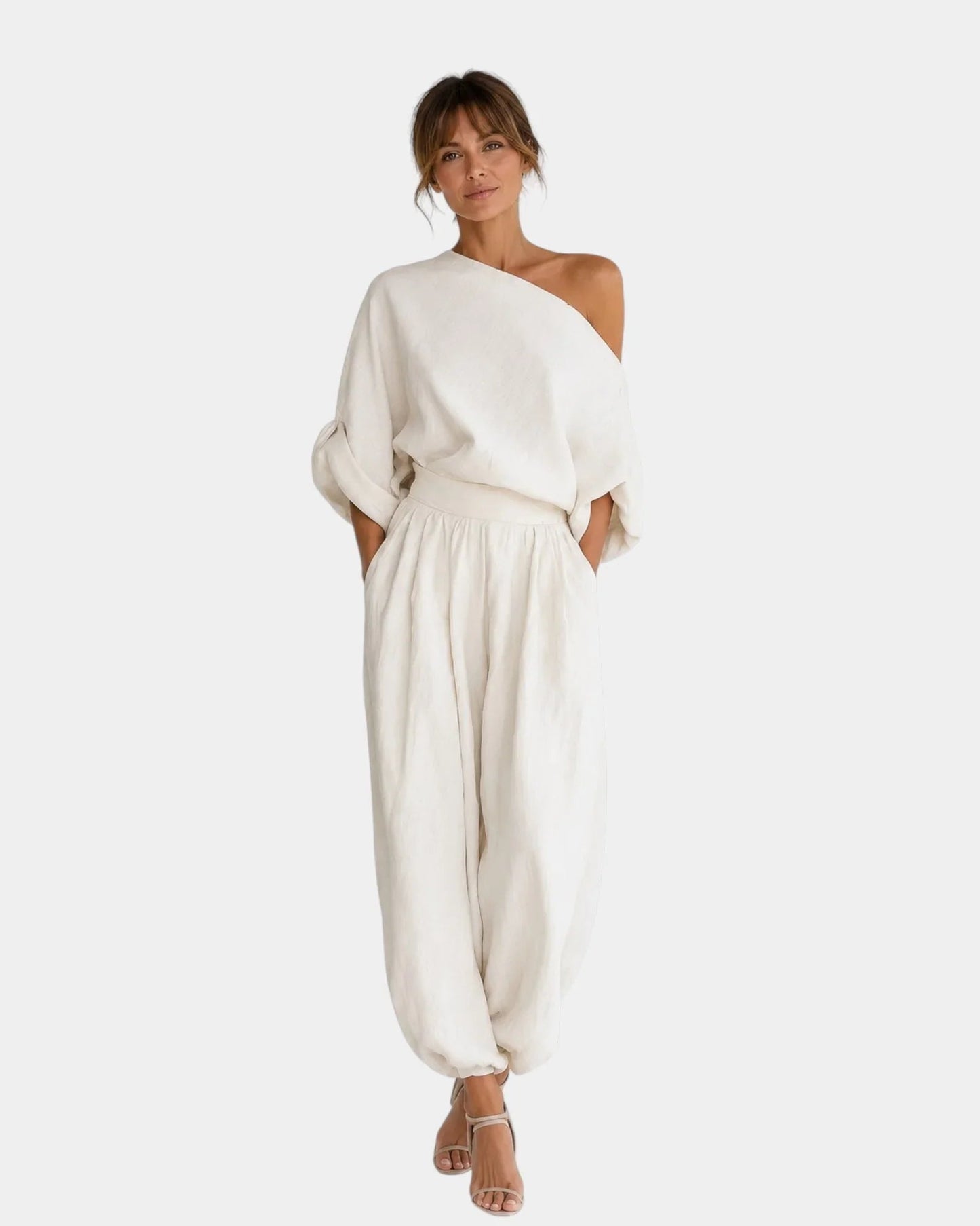 Conjunto de dos piezas de hombros descubiertos Yesenia