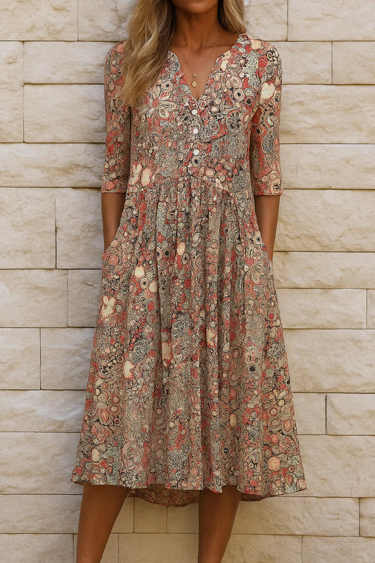 Vestido con escote en V Sofia