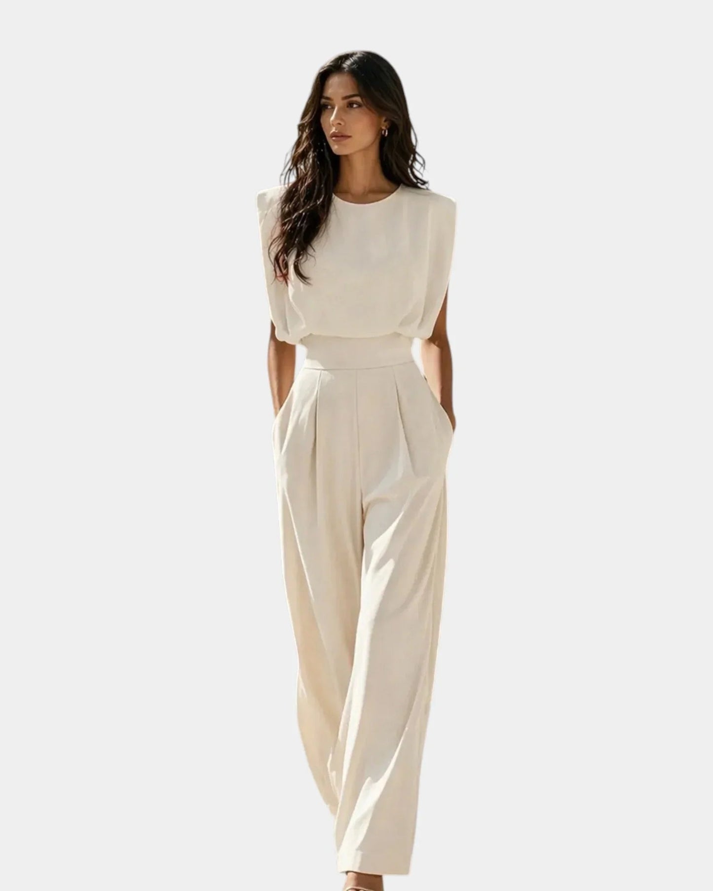 Mono elegante con cinturón Jazmín