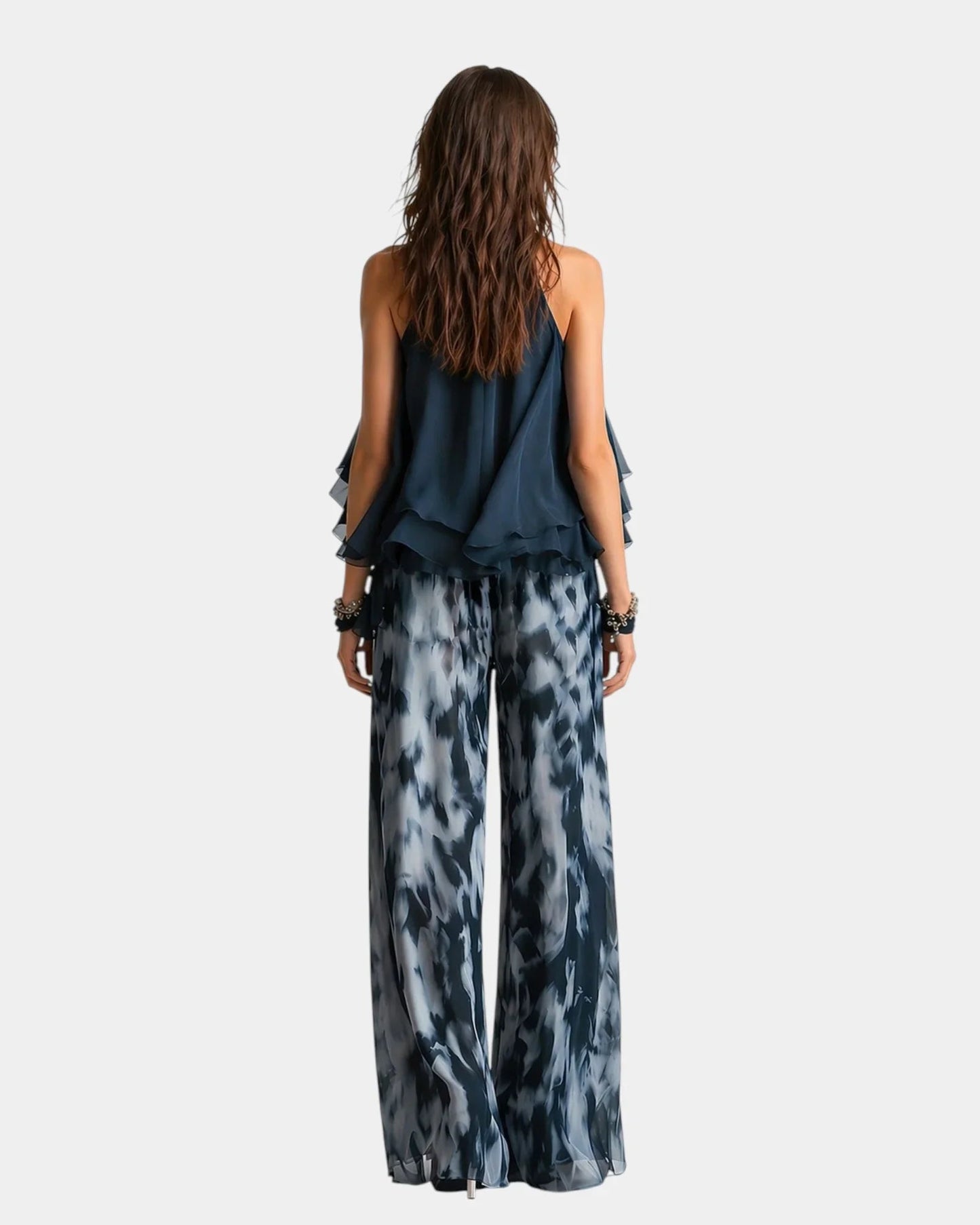 Conjunto blusa y pantalón Violeta