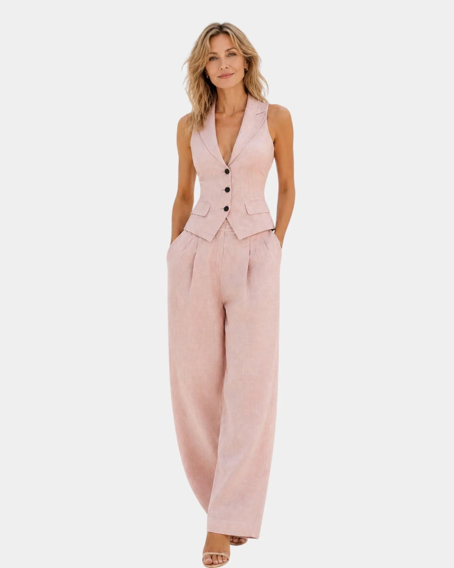 Conjunto de pantalón y chaleco Delia