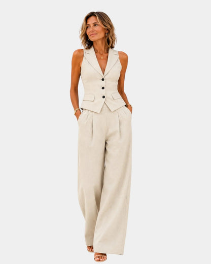 Conjunto de pantalón y chaleco Delia