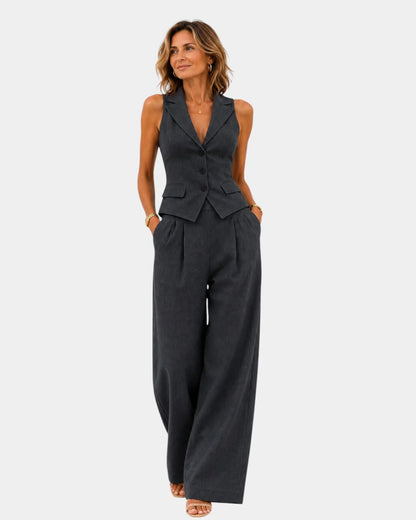 Conjunto de pantalón y chaleco Delia