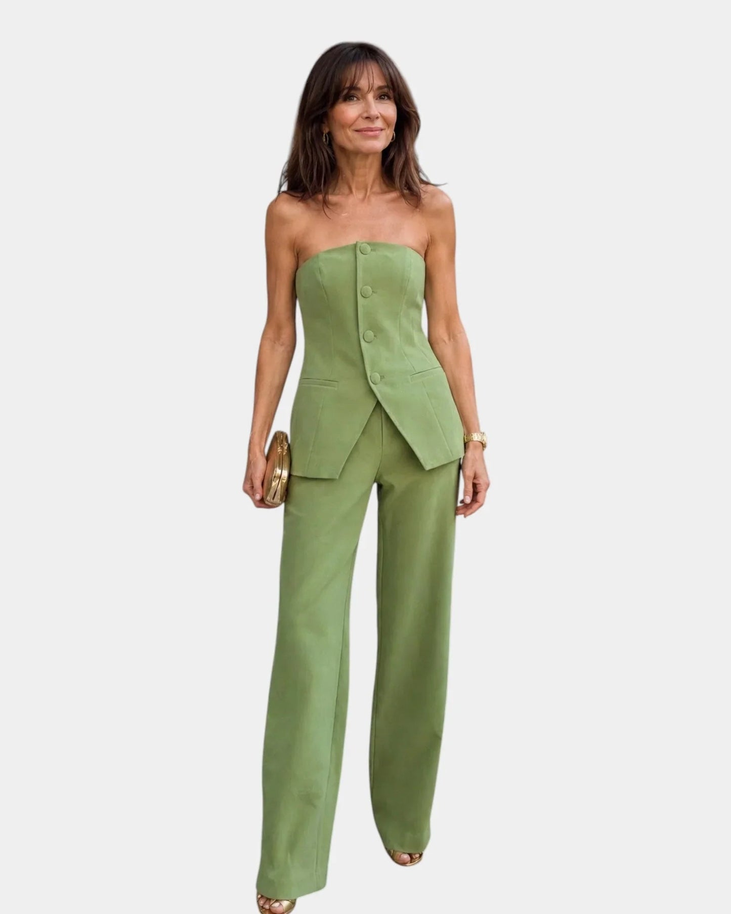 Conjunto blusa y pantalón acampanado Elisa