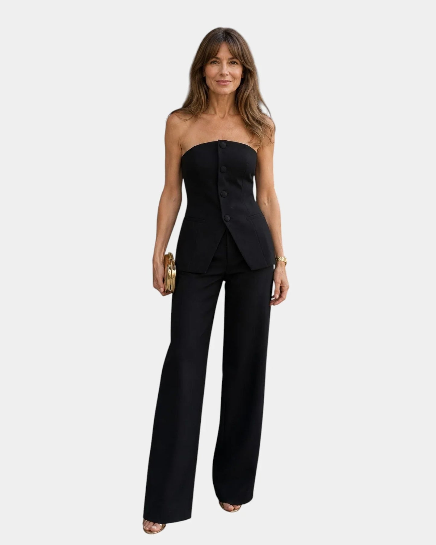 Conjunto blusa y pantalón acampanado Elisa