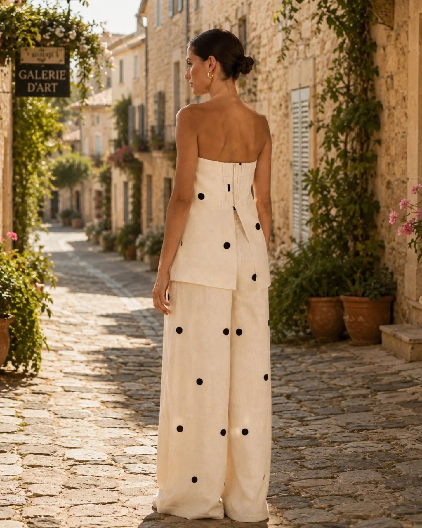 Conjunto mediterráneo de lunares Perla
