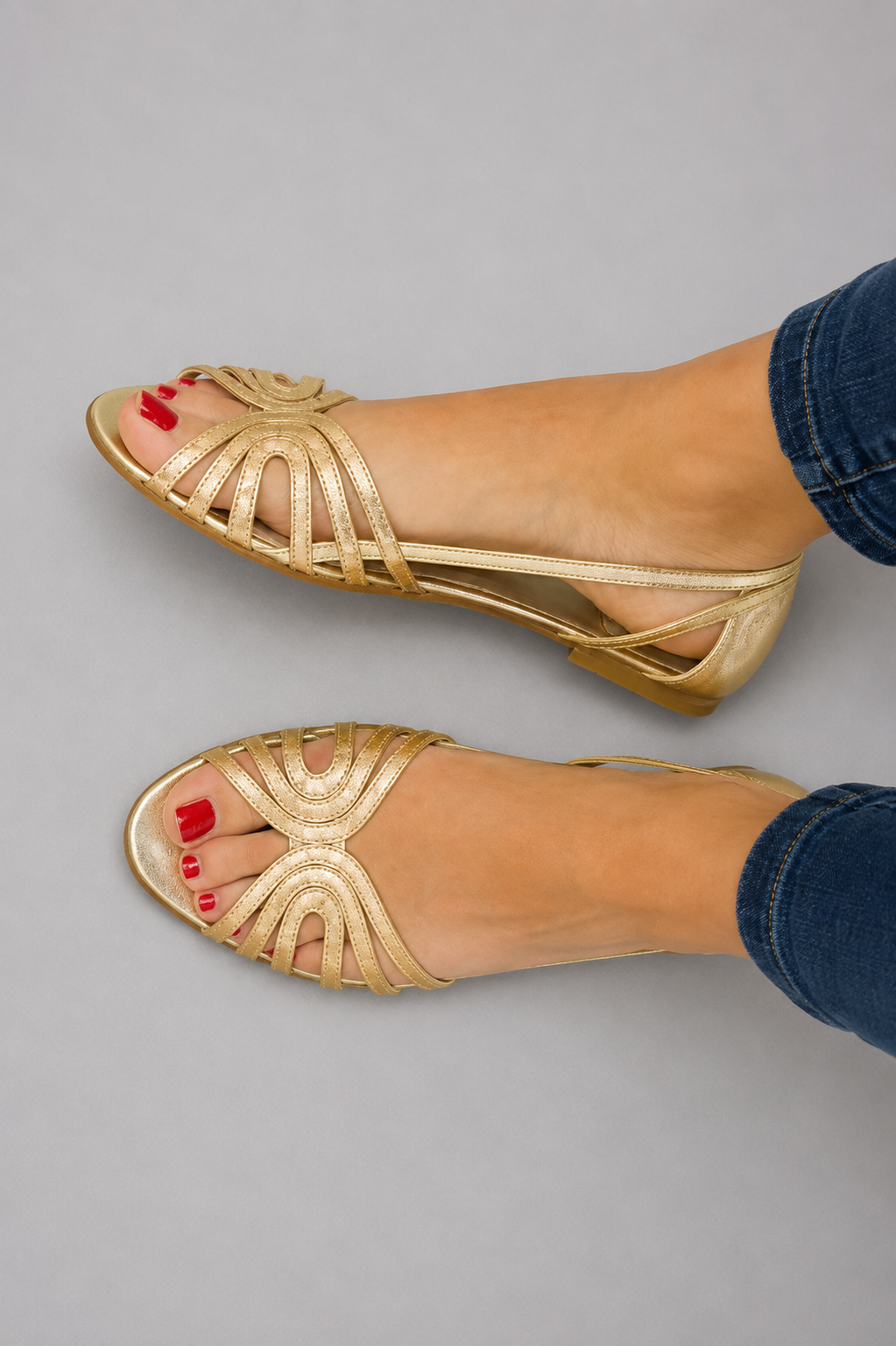 Sandalias doradas Elena