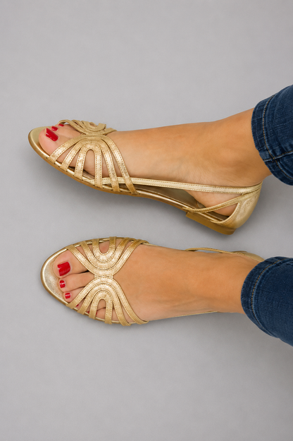 Sandalias doradas Elena