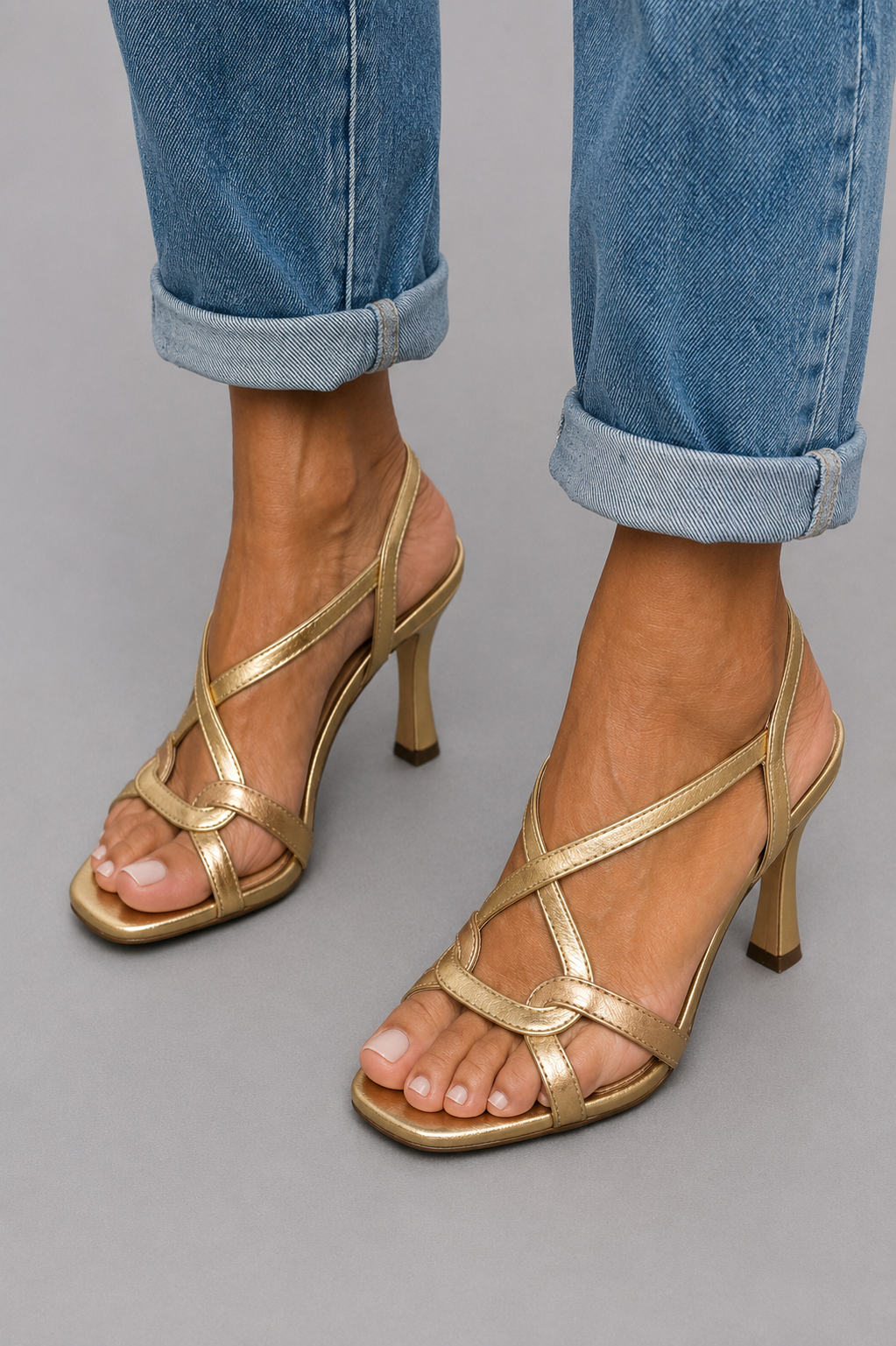 Sandalias doradas Elisa