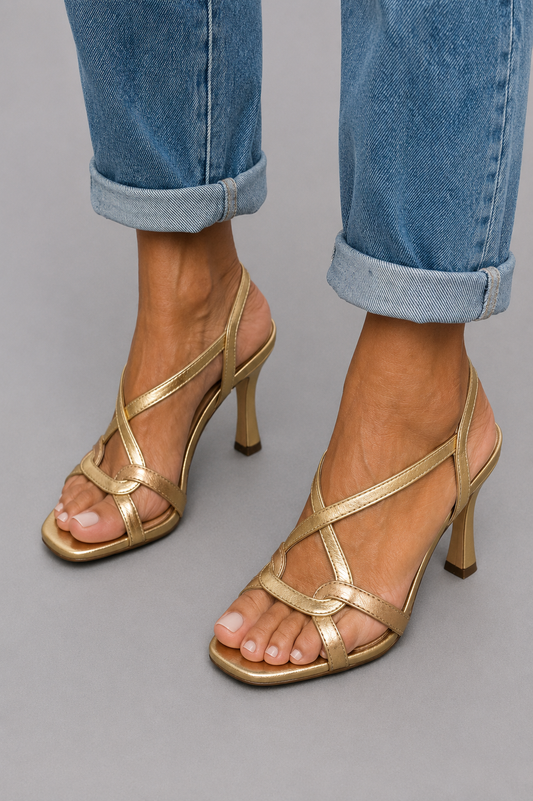 Sandalias doradas Elisa