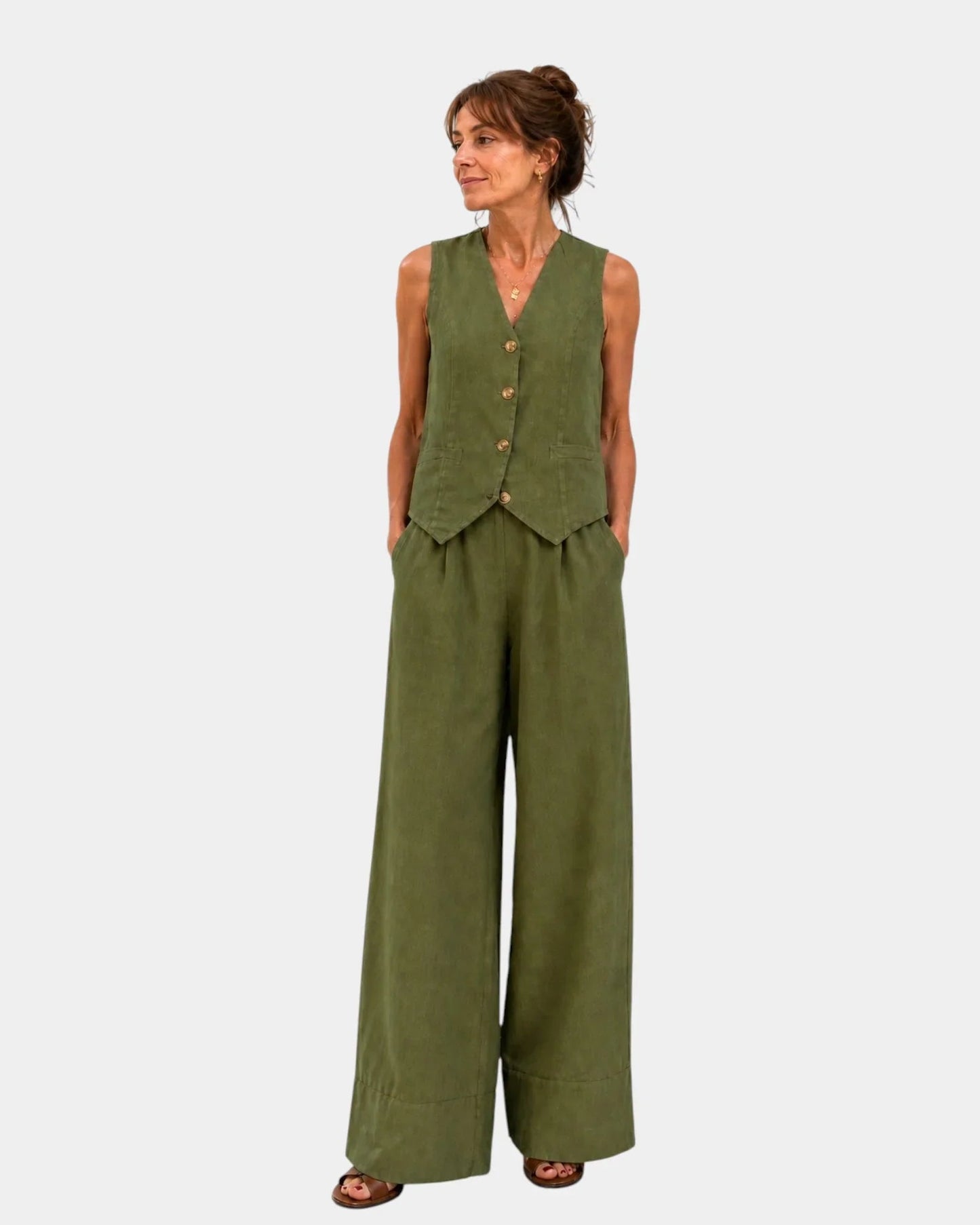 Conjunto de chaleco y pantalón Wendy