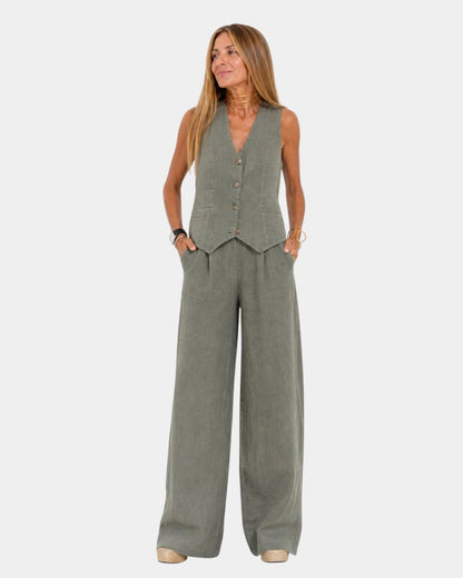 Conjunto de chaleco y pantalón Wendy