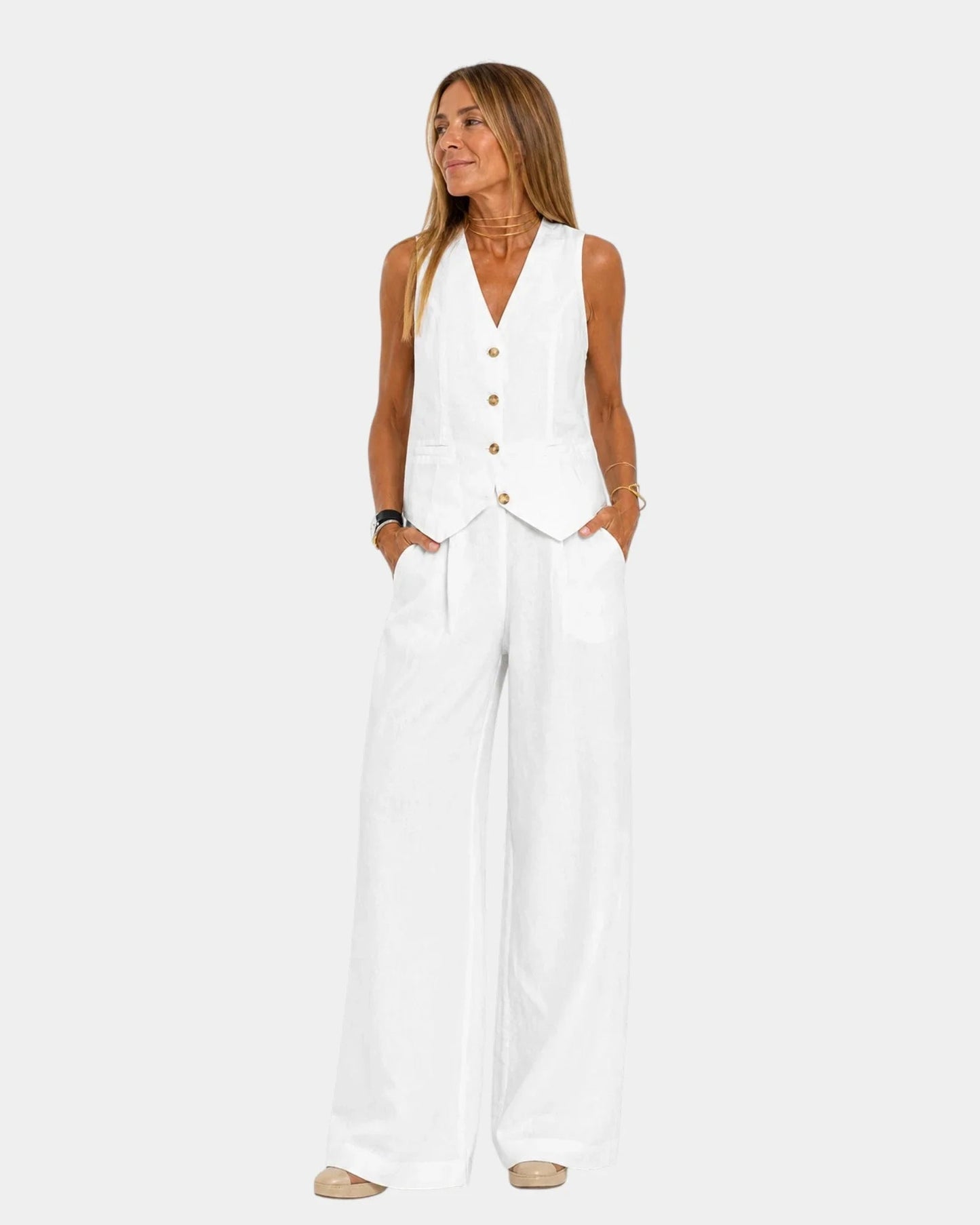 Conjunto de chaleco y pantalón Wendy