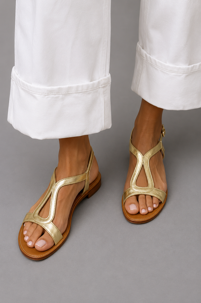 Sandalias doradas Lucía