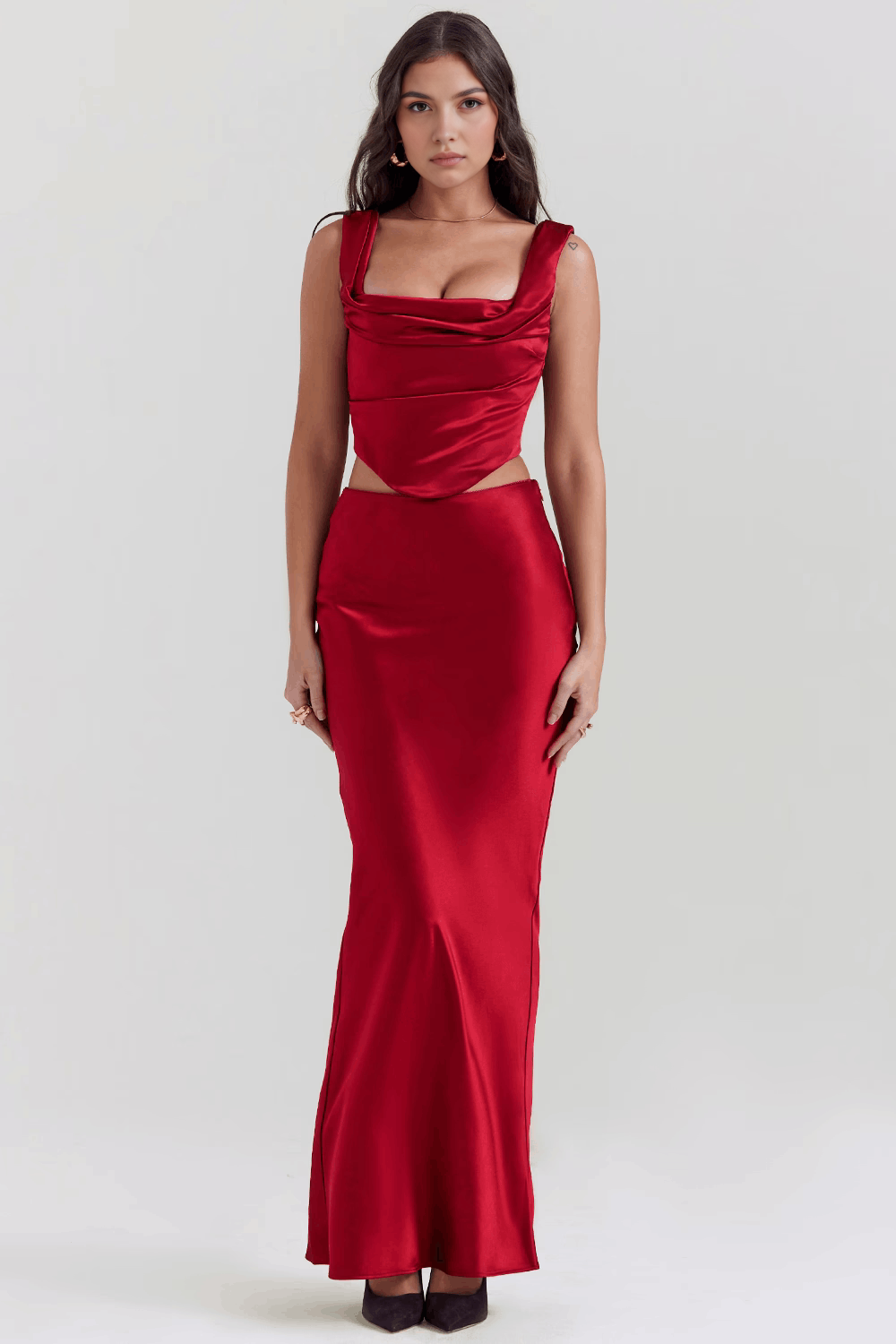 Vestido largo con corsé Verónica