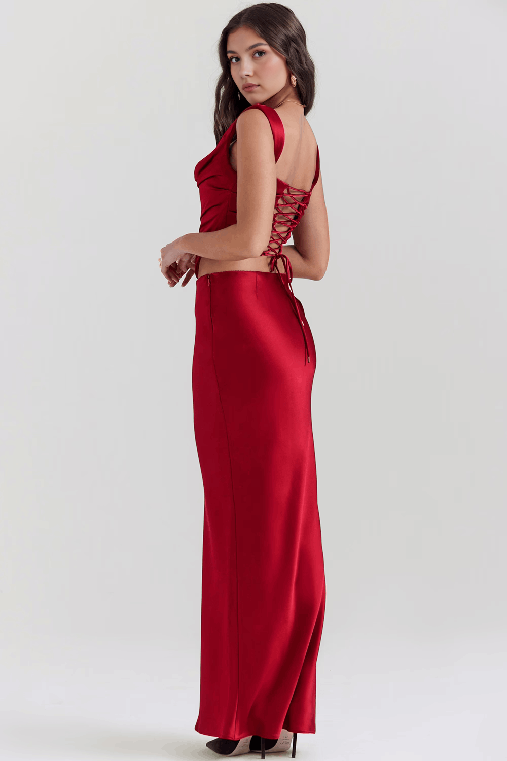 Vestido largo con corsé Verónica