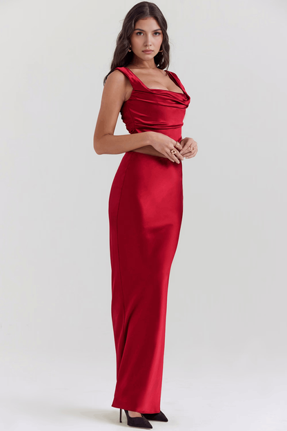 Vestido largo con corsé Verónica
